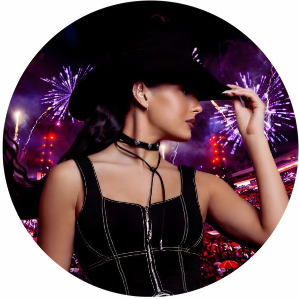 Painel tecido Redondo -Ana Castela 2